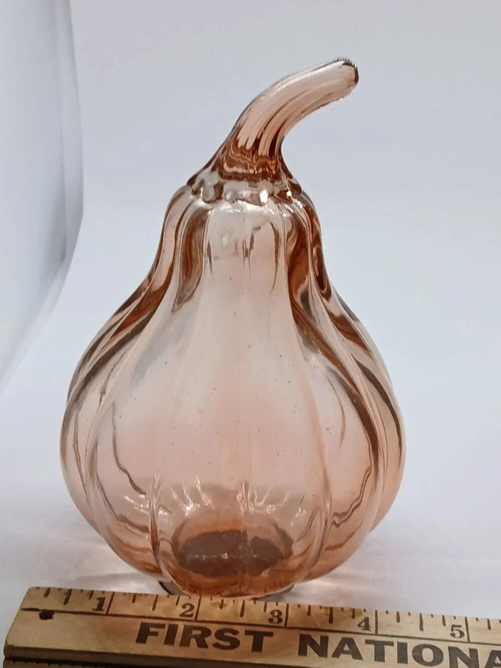 PINK GLASS FALL AUTUMN PUMPKIN DECORATION DECOR